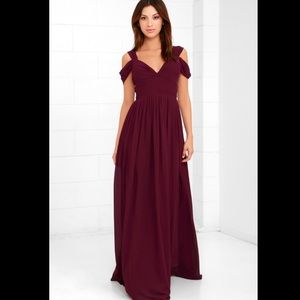 Lulus Make Me Move Burgundy Maxi Dress